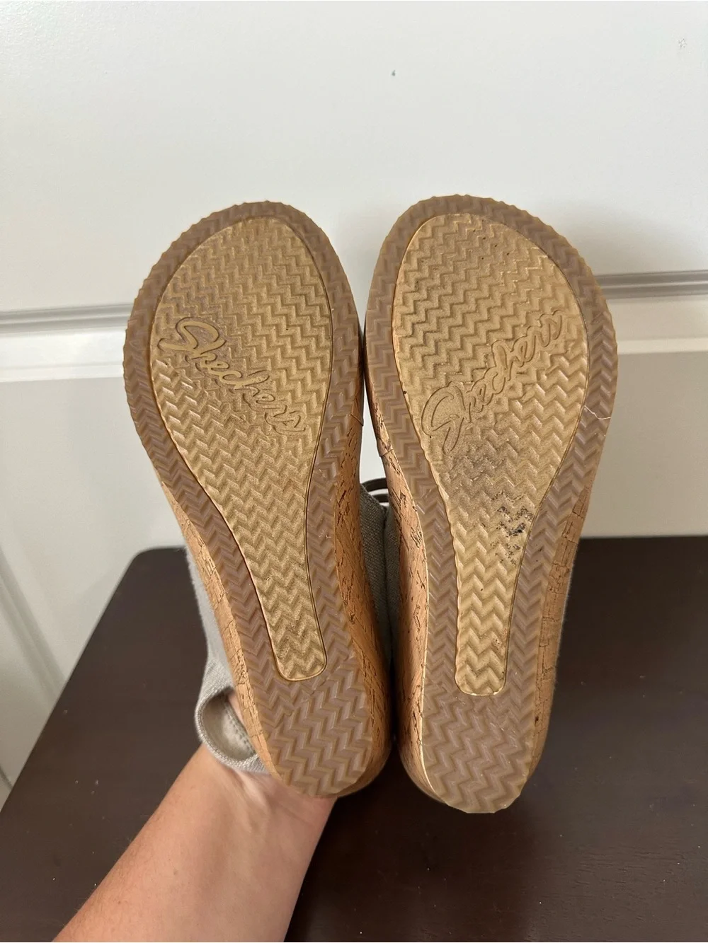 Skechers Beverlee Sheer Luck Wedge Sandal Womens Size 9